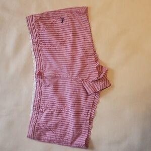 Rare Pink Victoria's Secret striped shorts. Size: L